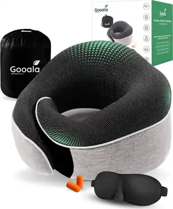 Bol.com Gooala®- nekkussen - luxe reiskussen set - traagschuim - vliegtuig & auto aanbieding