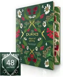 Bol.com Pukka thee hardcover biologische kerst adventskalender 2022, perfect als kerstcadeau - 48 zakjes - 1 kalender aanbieding