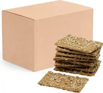 Protiplan | crackers zonnepit | doos 16 stuks | 16 x 9 crackers | eiwitrijke voeding | koolhydraatarme crackers | perfect voo