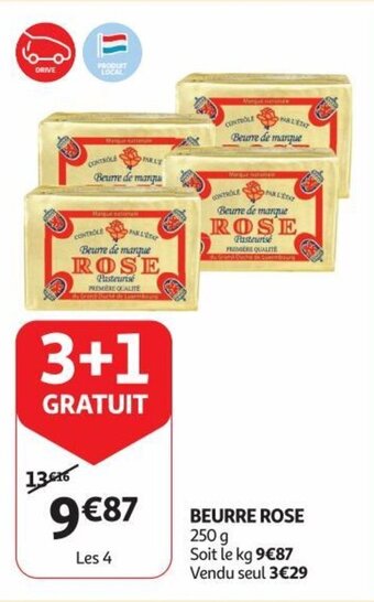 Auchan BEURRE ROSE 250 g aanbieding