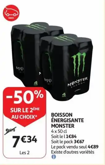 MONSTER BOISSON ÉNERGISANTE 4 x 50 cl