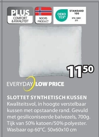 Jysk Slottet synthetisch kussen aanbieding