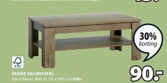 Jysk Vedde salontafel aanbieding