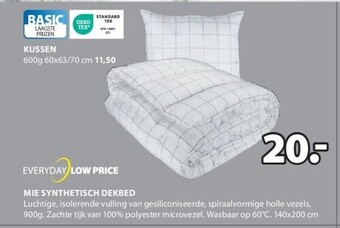 Jysk Mie synthetisch dekbed aanbieding