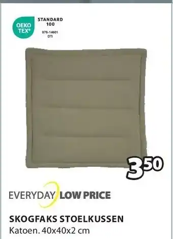 Jysk Skogfaks stoelkussen aanbieding
