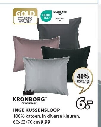 Jysk Inge kussensloop aanbieding