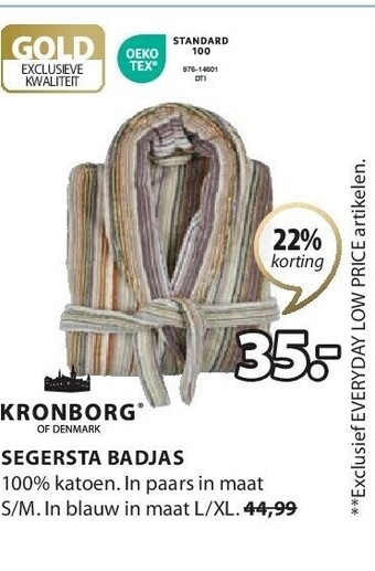 Jysk Segersta badjas aanbieding