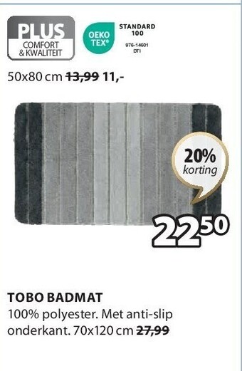 Jysk Tobo badmat aanbieding