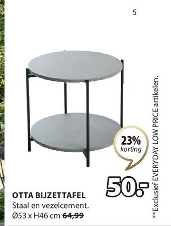 Jysk Otta bijzettafel aanbieding