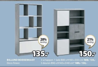 Jysk Billund boekenkast aanbieding