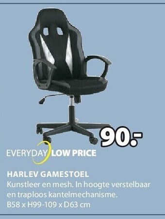 Jysk Harlev gamestoel aanbieding