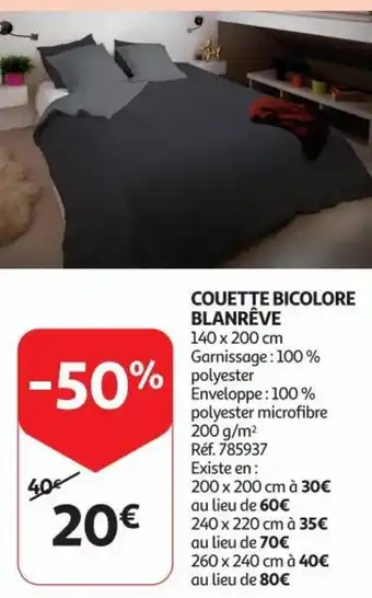 COUETTE BICOLORE BLANRÊVE 140 x 200 cm