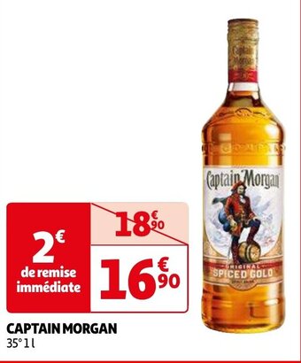 Auchan CAPTAIN MORGAN 35°1L aanbieding