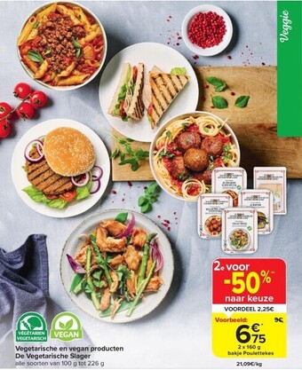 Carrefour Vegetarische en vegan producten de vegetarische slager aanbieding