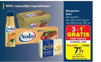 Carrefour Margarine solo aanbieding