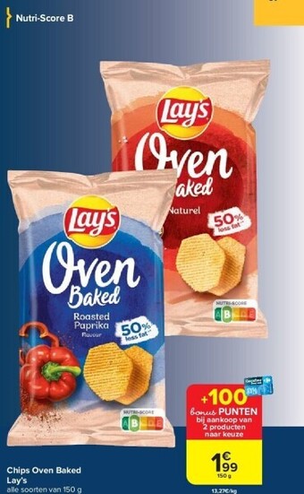 Carrefour Chips oven baked lay’s aanbieding