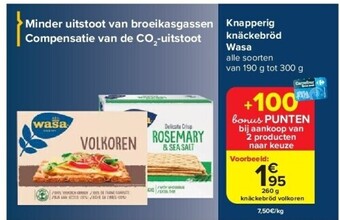 Carrefour Knapperig knäckebröd wasa aanbieding