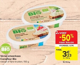 Verse smeerkaas carrefour bio