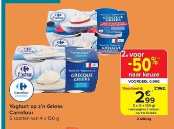 Carrefour Yoghurt op z’n grieks carrefour aanbieding