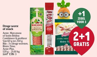 Delhaize Droge worst of snack aanbieding