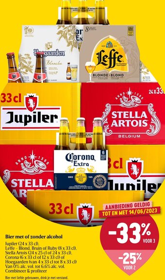 Delhaize Bier met of zonder alcohol aanbieding