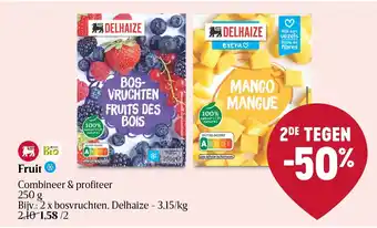 Delhaize Fruit 250g aanbieding