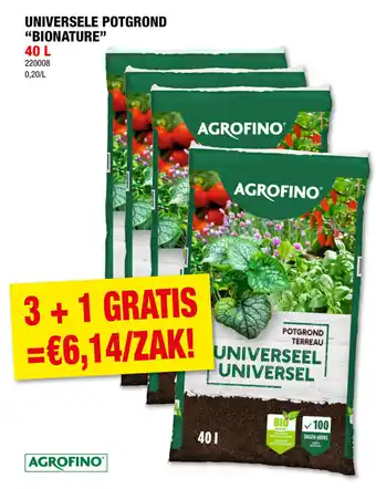 Hubo UNIVERSELE POTGROND "BIONATURE" aanbieding