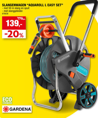Hubo SLANGENWAGEN "AQUAROLL L EASY SET" aanbieding