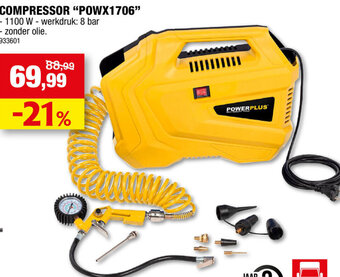 Hubo COMPRESSOR "POWX1706" aanbieding