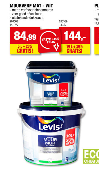 Hubo MUURVERF MAT - WIT aanbieding