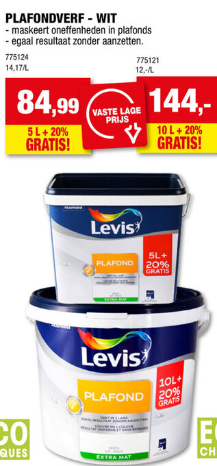 Hubo PLAFONDVERF - WIT aanbieding
