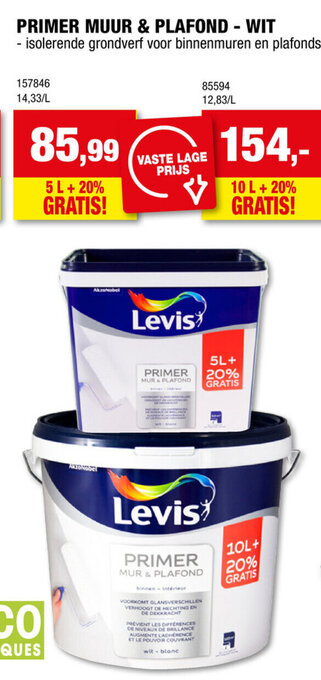 Hubo PRIMER MUUR & PLAFOND - WIT aanbieding