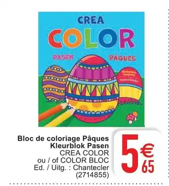 Bloc de coloriage Pâques Kleurblok Pasen