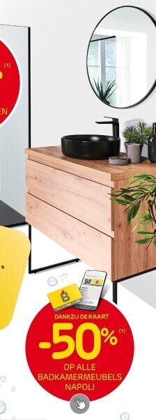 Brico Op alle badkamermeubels napoli aanbieding