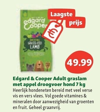 Edgard & cooper adult graslam met appel droogvoer hond 7 kg