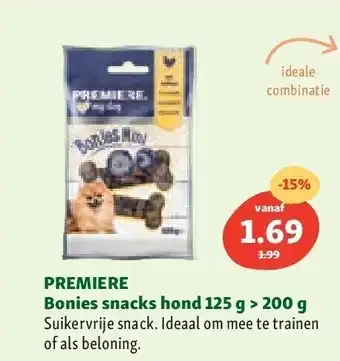 Maxi Zoo Premiere bonies snacks hond 125 g > 200 g aanbieding