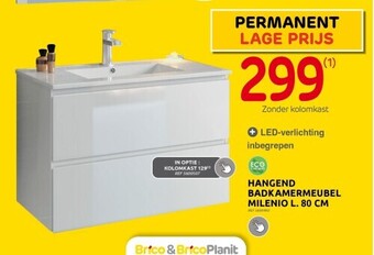 Brico Hangend badkamermeubel milenio l. 80 cm aanbieding