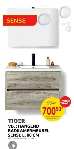 Brico Hangend badkamermeubel sense l. 80 cm aanbieding