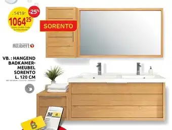 Brico Hangend badkamermeubel sorento l. 120 cm aanbieding