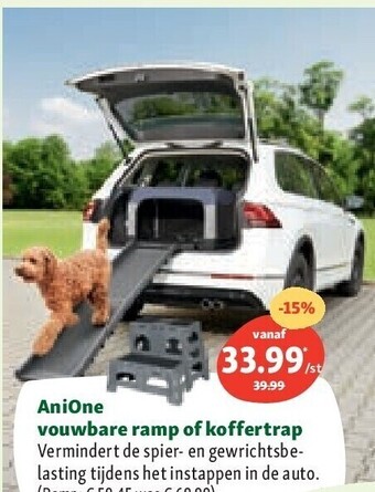 Maxi Zoo Anione vouwbare ramp of koffertrap aanbieding