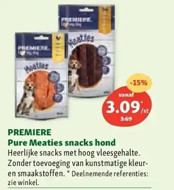 Maxi Zoo Premiere pure meaties snacks hond aanbieding
