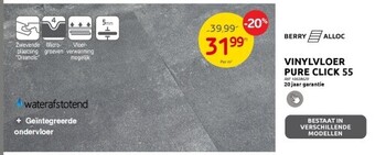 Brico Vinylvloer pure click 55 aanbieding