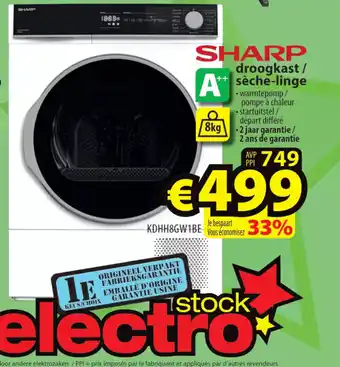 ElectroStock Sharp droogkast / sèche-linge aanbieding
