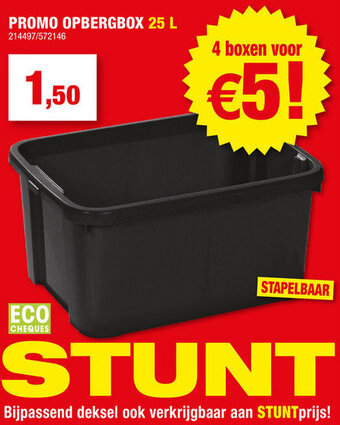 Hubo PROMO OPBERGBOX 25 L aanbieding