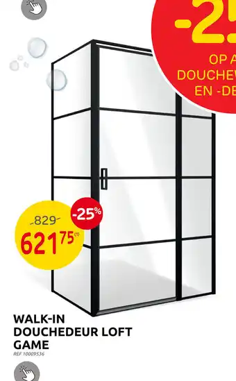 Brico WALK-IN DOUCHEDEUR LOFT GAME aanbieding