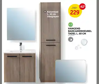 Brico HANGEND BADKAMERMEUBEL TADEL L. 60 CM aanbieding