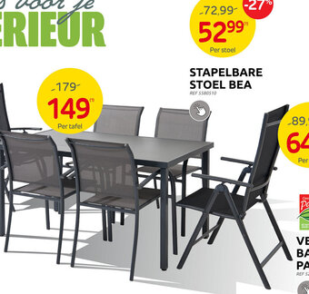 Brico STAPELBARE STOEL BEA aanbieding