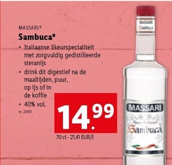 Lidl Sambuca aanbieding