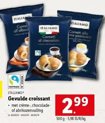 Lidl Gevulde croissant aanbieding