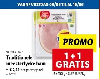 Lidl Traditionele meesterlycke ham aanbieding